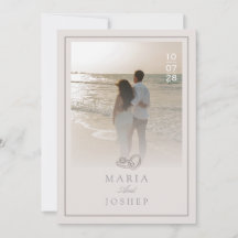 Moderne Hochzeitseinladung mit hervorgehobenem Dat