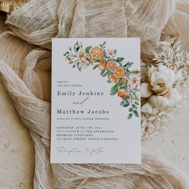 Moderne Hochzeitseinladungen für Citrus Einladung (Von Creator hochgeladen)