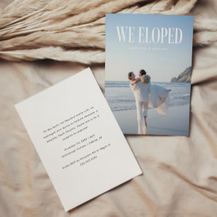 Moderne Hochzeitsempfangs-Karte mit vollem Foto "W Einladung