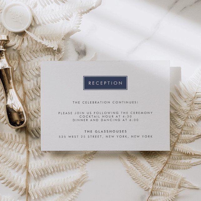 Moderne Hochzeitsempfehlung in benutzerdefinierter Begleitkarte (Von Creator hochgeladen)