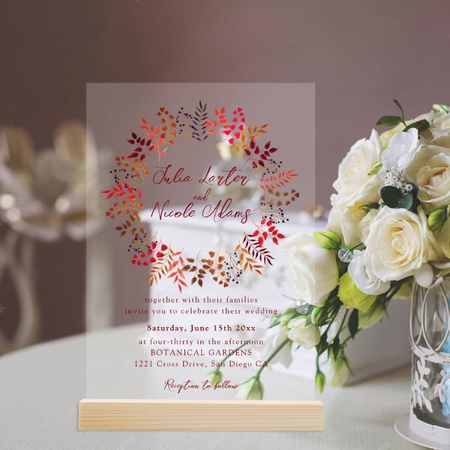 Moderne Hochzeitsfeier am Blue Sea Muschel Beach Acryleinladungen (Von Creator hochgeladen)