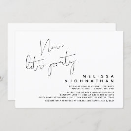 Moderne Hochzeitsfeier, jetzt Party Einladung