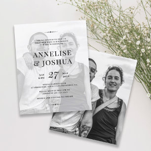 Moderne Hochzeitsfeier mit weißem Foto