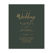 Moderne Hochzeitsfeiern mit grünem Gold