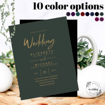 Moderne Hochzeitsfeiern mit grünem Gold