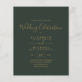 Moderne Hochzeitsfeiern mit grünem Gold