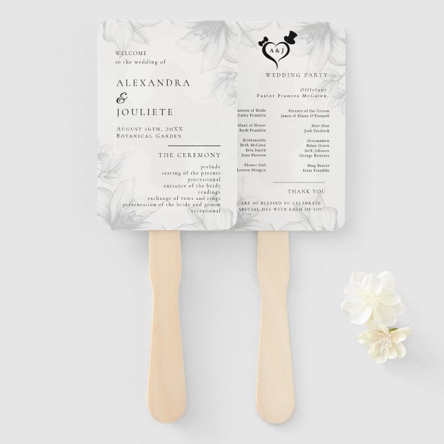 Moderne Hochzeitsförderer mit Foto Fächer (Vorne und Hinten)