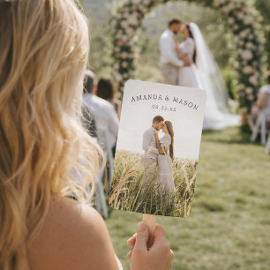 Moderne Hochzeitsförderer mit Foto Fächer