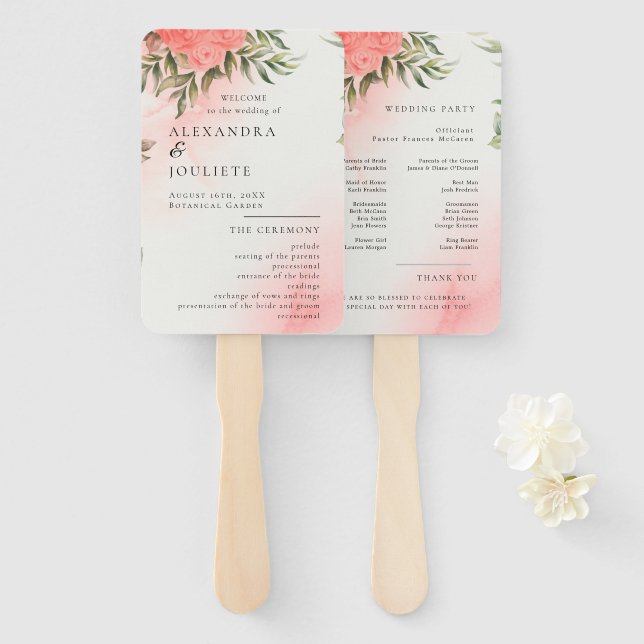 Moderne Hochzeitsförderer mit Foto Fächer (Vorne und Hinten)