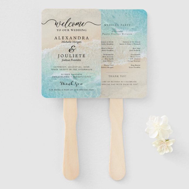 Moderne Hochzeitsförderer mit Foto Fächer (Vorne und Hinten)