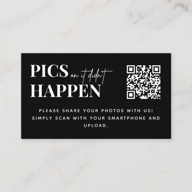 Moderne Hochzeitsfotos oder der QR-Code ist nicht  Begleitkarte (Vorderseite)