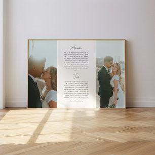 Moderne Hochzeitsgelübde Minimalistische Schrift 2 Poster