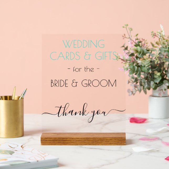 Moderne Hochzeitsgeschenke Türkische Typografie kl Acrylschild (Hochzeit)