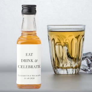 Moderne Hochzeitsgunst Geschenk Essen Trinken Feie Alkoholflaschenetikett