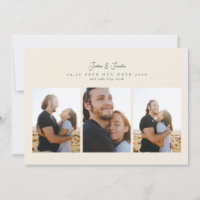 moderne Hochzeitskalligrafie mit 4 Fotos