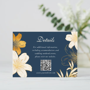 Moderne Hochzeitskarten für die blaue Blume der Ma Begleitkarte