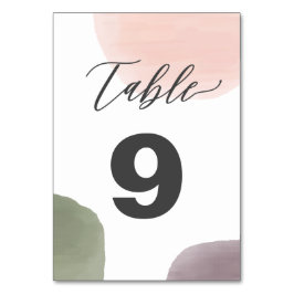 Moderne Hochzeitskarten für Wasserfarben - Tischnu Tischnummer