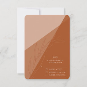 Moderne Hochzeitskarten RSVP Terra Cotta Karte