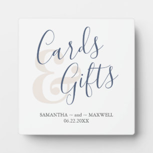 Moderne Hochzeitskarten und Geschenksign Fotoplatte