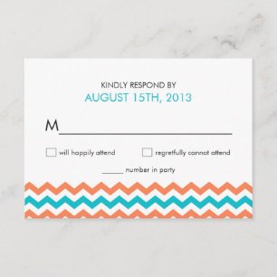 Moderne Hochzeitskarten Zickzack Zigzag RSVP Karte