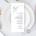 Moderne Hochzeitsmahlzeiten dank Karte<br><div class="desc">Das ist das moderne romantische Drehbuch, in klassischem Navy Blue Schriftart, Place Setting Dankeschön Cards. Teilen Sie die Liebe und zeigen Sie Ihre Wertschätzung für Ihre Gäste, wenn sie sich an ihren Sitz setzen und lesen Sie diese personalisierte charmante Dankeschön setzen Karte. Es ist eine wunderbare Art, Ihre Feier zu...</div>
