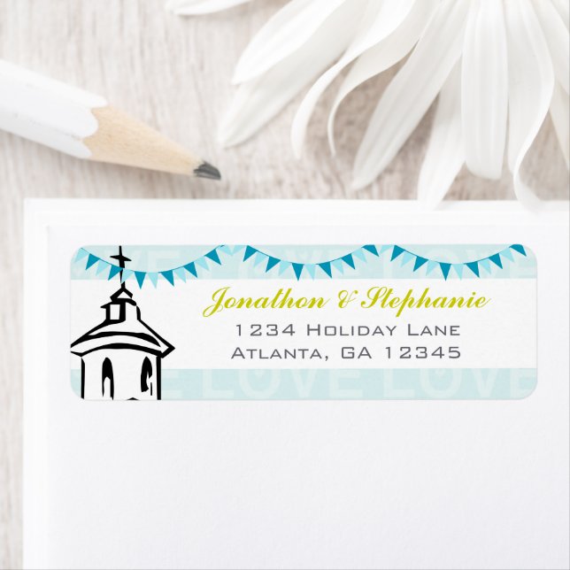 Moderne Hochzeitsmarken in der Kapelle (Insitu)