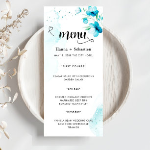 Moderne Hochzeitsmenükarte Menükarte