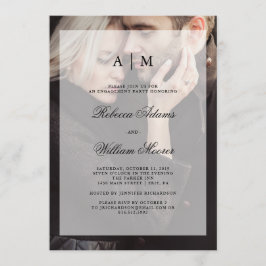 Moderne Hochzeitspartei | Foto Overlay Einladung