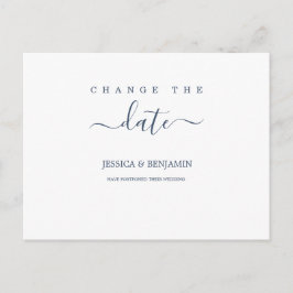 Moderne Hochzeitspause verändern das Datum Postkarte