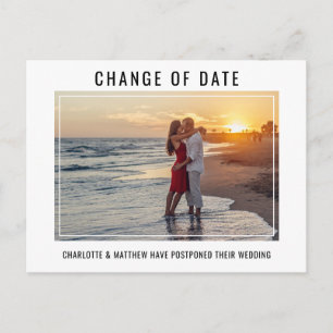 Moderne Hochzeitsplanung mit FOTO Ankündigungspostkarte