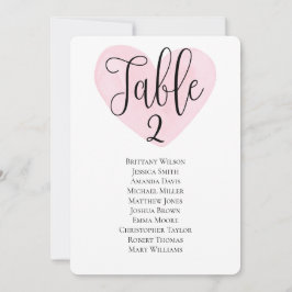 Moderne Hochzeitsplattform Rosa Herztisch Plan Einladung
