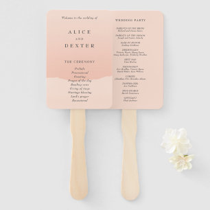 Moderne Hochzeitsprogramme für Minimalistische Ros Fächer