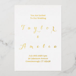 Moderne Hochzeitsreise mit dem Auto Folieneinladung