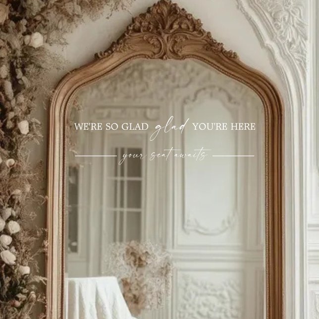 Moderne Hochzeitssattelschablone Fensteraufkleber (Von Creator hochgeladen)