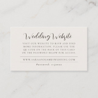 Moderne Hochzeitsseite QR Code UAWG Enclosure Card Begleitkarte