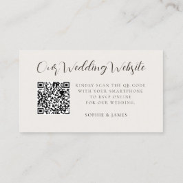 Moderne Hochzeitsseite QR Code UAWG Enclosure Card Visitenkarte