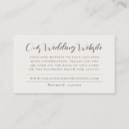Moderne Hochzeitsseite QR Code UAWG Enclosure Card Visitenkarte