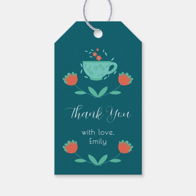 Moderne Hochzeitsshower-Geschenkkarte – Nachmittag Geschenkanhänger (Vorderseite)