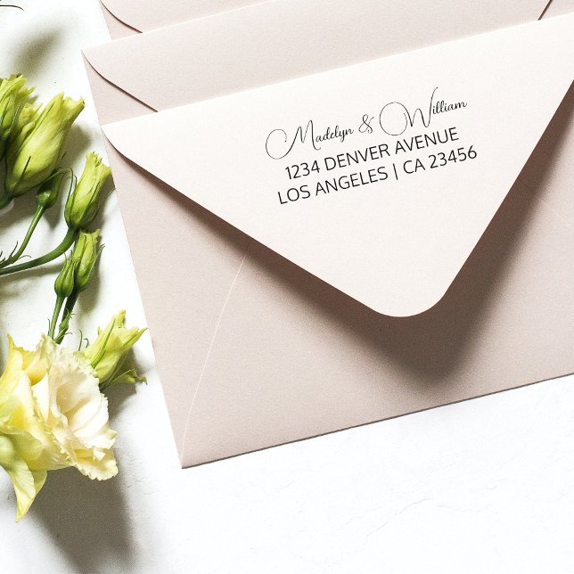 Moderne Hochzeitsskripte - Minimalistische Rücksen Permastempel (Von Creator hochgeladen)