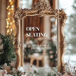Moderne Hochzeitsspiegel Decal Open Seating Fensteraufkleber
