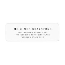 Moderne Hochzeitsstiftung Rücksendeadresse