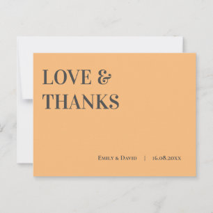 Moderne Hochzeitsstimmung - Liebe und Dank Postkarte