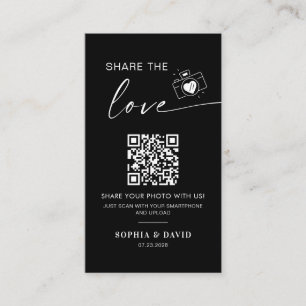 Moderne Hochzeitsstipendiaten teilen die Liebe QR Begleitkarte