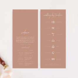 Moderne Hochzeitstagszeitachse mit einfachem Rosa