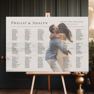 Moderne Hochzeitstil-Tabelle für Fotos, 18 Tische Poster