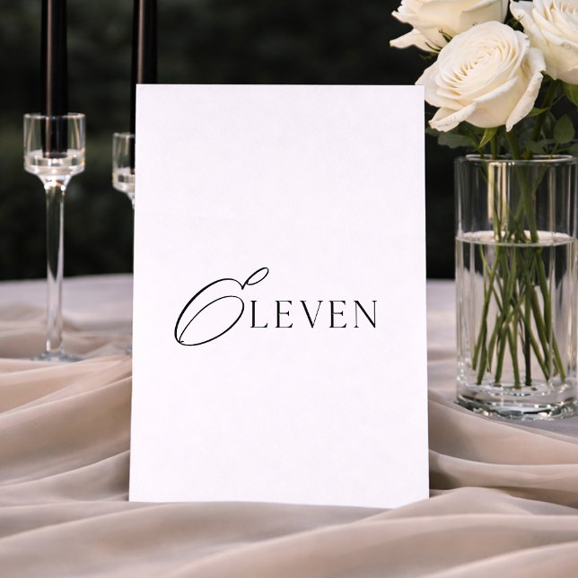 Moderne Hochzeitstisch Nummer Elf Einladung (Von Creator hochgeladen)