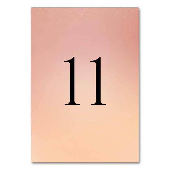 Moderne Hochzeitstischnummern (1–20) Tischnummer (Vorderseite)