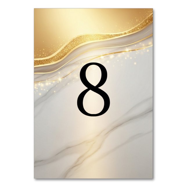 Moderne Hochzeitstischnummern (1–20) Tischnummer (Vorderseite)