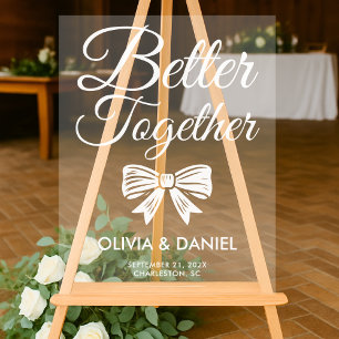 Moderne Hochzeitswillkommen am besten zusammen Acrylschild