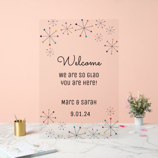 Moderne Hochzeitswillkommen im Mittelalter Acrylschild (Hochzeit)